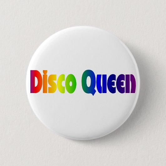 Retro Disco Queen Ronde Button 5,7 Cm (Voorkant)