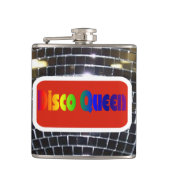 Retro Disco Queen Shiny Mirror | Disco Ball Heupfles (Voorkant)