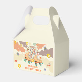 Retro Disco Roller Schaats 1e Verjaardag Bedankdoosjes