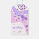 Retro Disco Roller Schaats 1e Verjaardag Cadeaulabel (Voorkant)