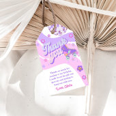 Retro Disco Roller Schaats 1e Verjaardag Cadeaulabel