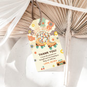 Retro Disco Roller Schaats 1e Verjaardag Cadeaulabel