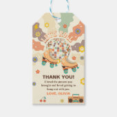 Retro Disco Roller Schaats 1e Verjaardag Cadeaulabel (Voorkant)