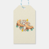 Retro Disco Roller Schaats 1e Verjaardag Cadeaulabel (Achterkant)