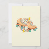 Retro Disco Roller Schaats Baby shower Party Kaart (Achterkant)
