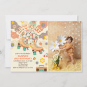 Retro Disco Roller Schaats Let's Party 3rd Birthda Kaart (Voorkant)