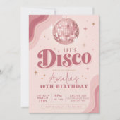Retro Disco Rose Gold Verjaardag Kaart (Voorkant)