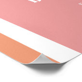 Retro Disco Roze en Oranje Groovy Bruidsmeisjesfee Poster (Hoek)