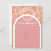 Retro Disco Roze Sinaasappel Guess de jurk spel ka Kaart (Voorkant)