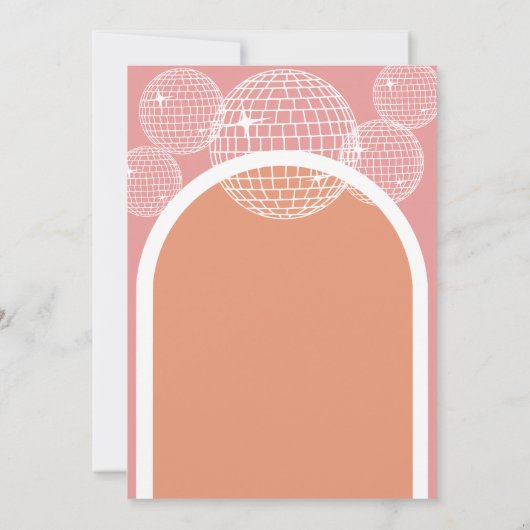 Retro Disco Roze Sinaasappel Guess de jurk spel ka Kaart (Achterkant)