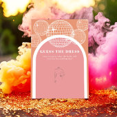 Retro Disco Roze Sinaasappel Guess de jurk spel ka Kaart