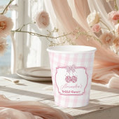 Retro Disco Schattige Roze Bow Vrijgezellenfeest Papieren Bekers