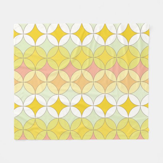 Retro Disco Style Naadloos patroon Fleece Deken (Voorkant (Horizontaal))