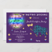 Retro Disco Taurus Zodiac Sign Bachelorette Kaart (Voorkant)