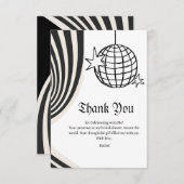 Retro Disco Thema Bruiloft Dankkaart (Voorkant / Achterkant)