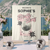 Retro Disco Verjaardag Achtergrond Wandkleed