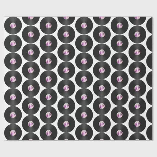 Retro Disco Vinyl Record inpakpapier (Vlak)