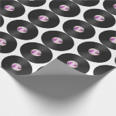 Retro Disco Vinyl Record inpakpapier (Hoek)