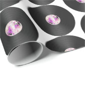 Retro Disco Vinyl Record inpakpapier (Rol Hoek)