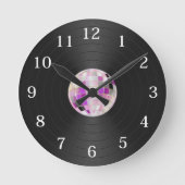 Retro Disco Vinyl Wandklok (Voorkant)