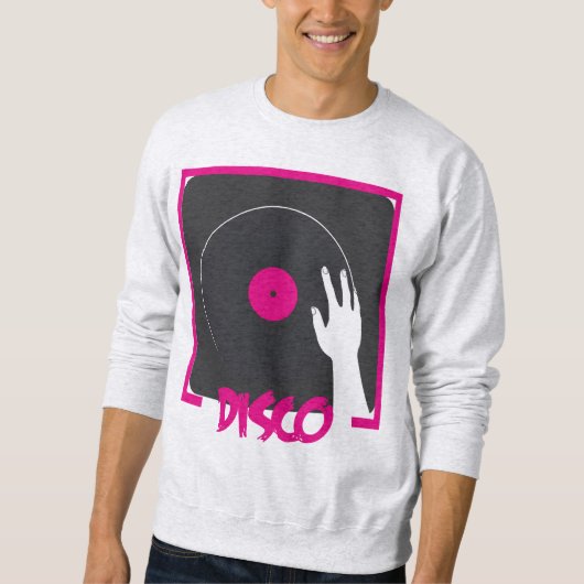 Retro Disco Vinylplaat Ontwerp Trui (Voorkant)