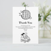 Retro Disco Vrijgezellenfeest Dank je kaart (Staand voorkant)