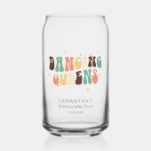 Retro Disco vrijgezellenfeest Maatwerk Blikvorm Glas (Voorkant)