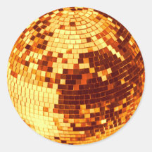Retro discobal glans glitter goud verjaardag