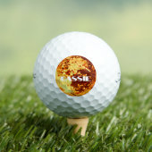 Retro discobal glitters feestelijk gouden verjaard golfballen (Insitu Shirt)