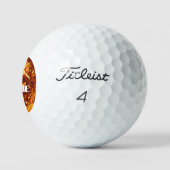 Retro discobal glitters feestelijk gouden verjaard golfballen (Logo)