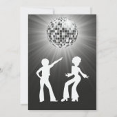  Retro Discobal Zwart Wit 50ste Verjaardag Kaart (Achterkant)