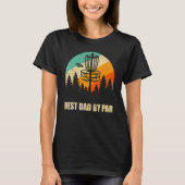 Retro Disk Golf Best Dad Sunset  Frisbee G T-shirt (Voorkant)
