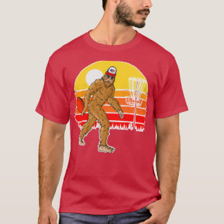 Retro Disk Golf Bigfoot Discus T-shirt