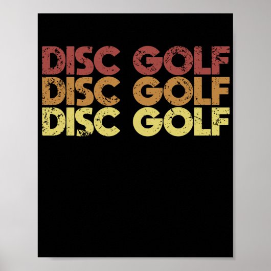 Retro Disk Golf Poster (Voorkant)