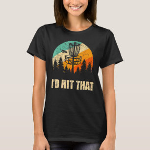 Retro Disk Golf Spor Sunset  Frisbee Golf T-shirt