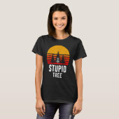 Retro Disk Golf Stupid Tree Frisbee Golf T-shirt (Voorkant volledig)