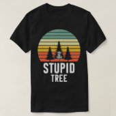 Retro Disk Golf Stupid Tree Funny Frisbee Golf Gif T-shirt (Design voorkant)