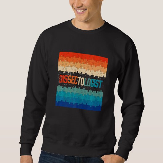 Retro Dissectoloog Jigzaag Puzzle Trui (Voorkant)