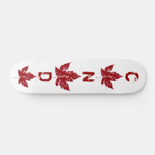 Retro Disted Canada Maple Leaf Skateboard (Horizontaal)