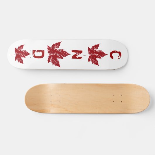 Retro Disted Canada Maple Leaf Skateboard (Horizontaal)