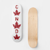 Retro Disted Canada Maple Leaf Skateboard (Voorkant)