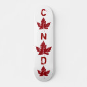 Retro Disted Canada Maple Leaf Skateboard (Voorkant)