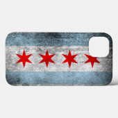 Retro Distress Chicago-vlag Case-Mate iPhone Case (Achterkant (horizontaal))