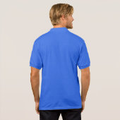 Retro Distress Country Music Patriottic Flag Guita Polo (Achterkant volledig)