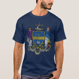 Retro Distress Flag van Philadelphia Pennsylvania T-shirt