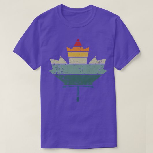 Retro Distress Maple Leaf Canada Pride Design T-shirt (Design voorkant)