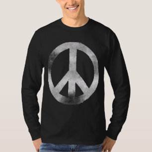 Retro  Distress Peace Sign Disco T-shirt