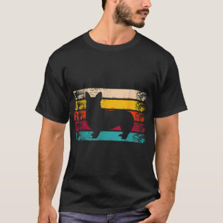 Retro Distress Silhouette Hondenliefhebber Gift Co T-shirt