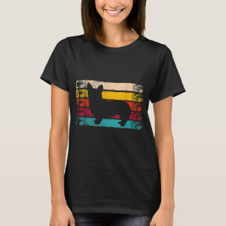 Retro Distress Silhouette Hondenliefhebber Gift Co T-shirt