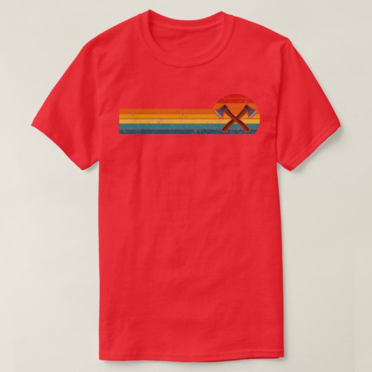 Retro Distsed Ax Throwing T-shirt (Design voorkant)